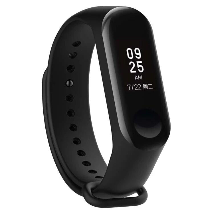 Силиконовый ремешок MRK для фитнес браслета Xiaomi Mi Band 4/3 Черный (mrk21042047)