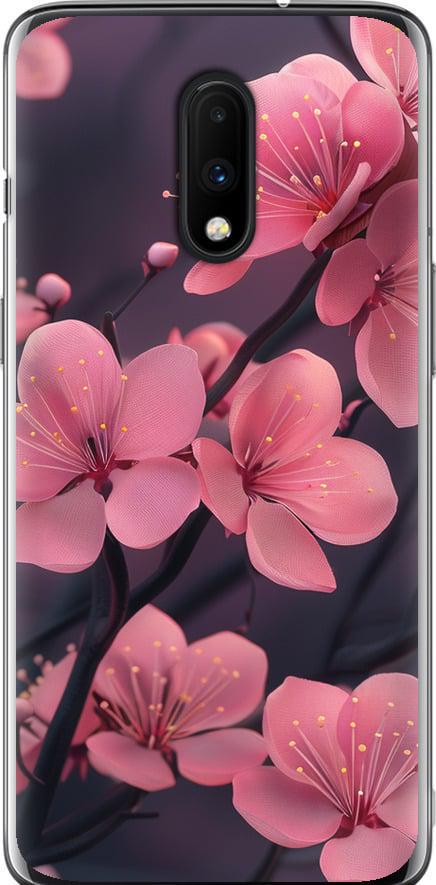 Чохол на OnePlus 7 Пурпурова сакура (6075t-1740-42517)