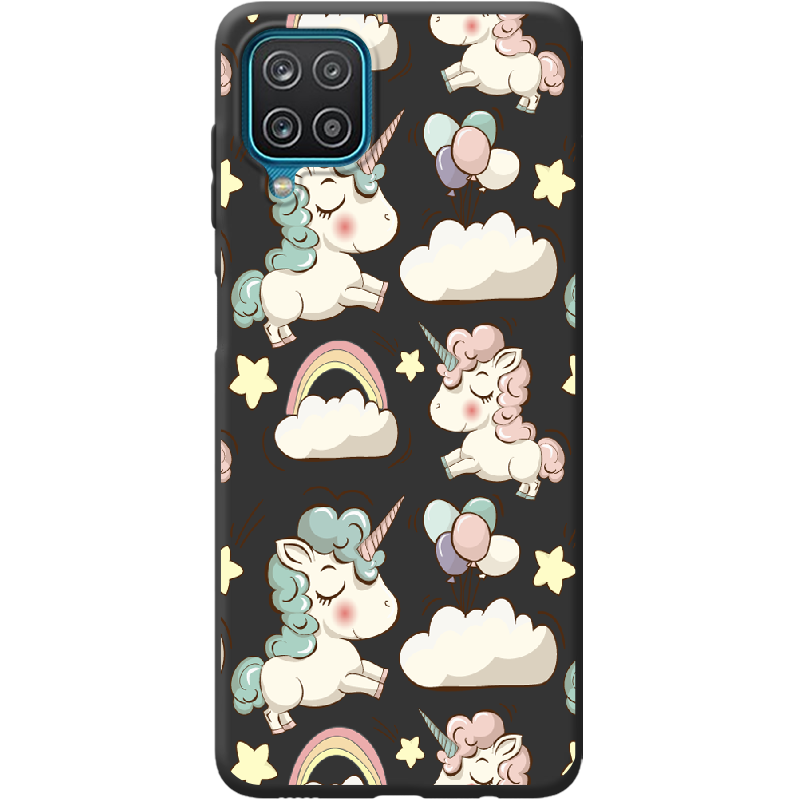Чохол Boxface Samsung A125 Galaxy A12 Unicorns Чорний силікон (41506-cc2-42014)