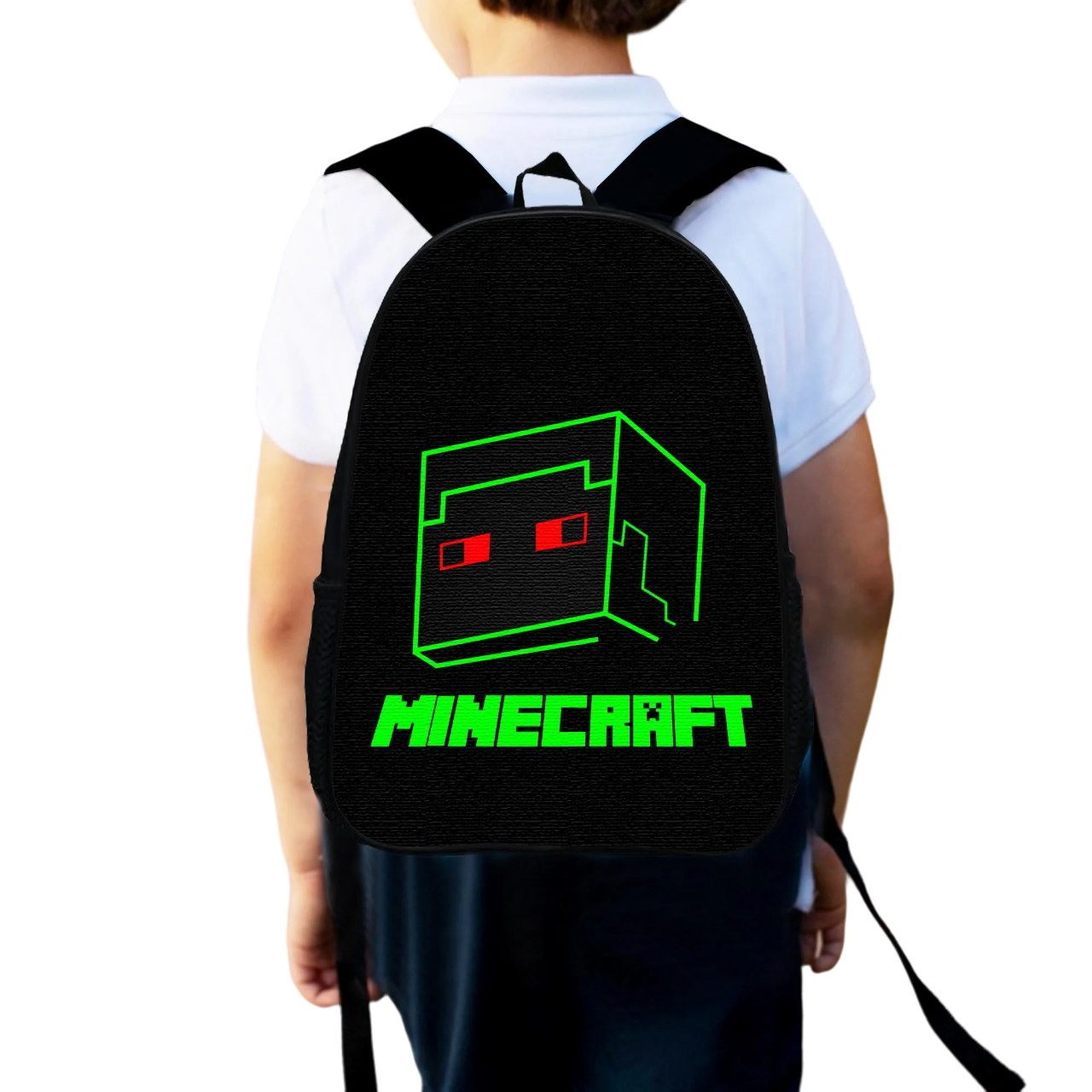 Школьный рюкзак детский для мальчика Minecraft городской 34х27 см (0019)