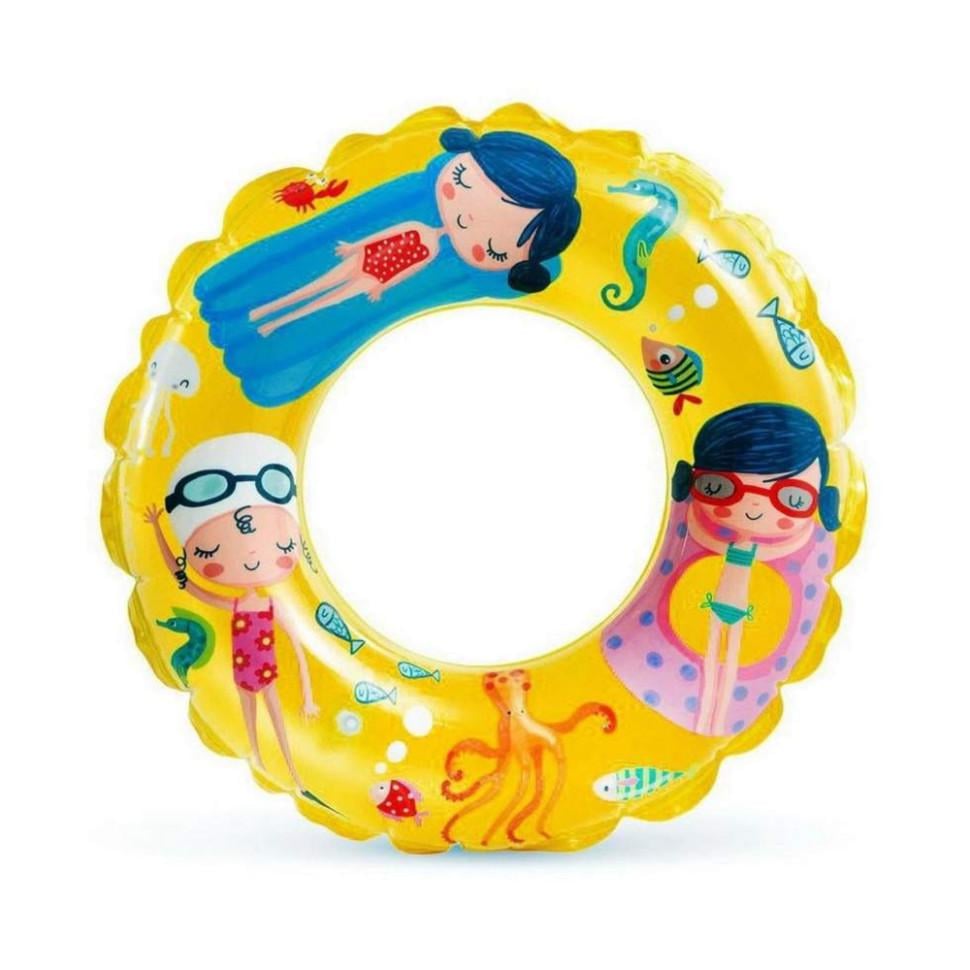 Надувной круг для детей Intex Рыбки 61 см Желтый (59242Yellow)
