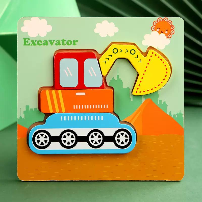 Пазл дерев'яний Екскаватор 15х15 см (193) Пазл дерев'яний Екскаватор 15х15 см (193)