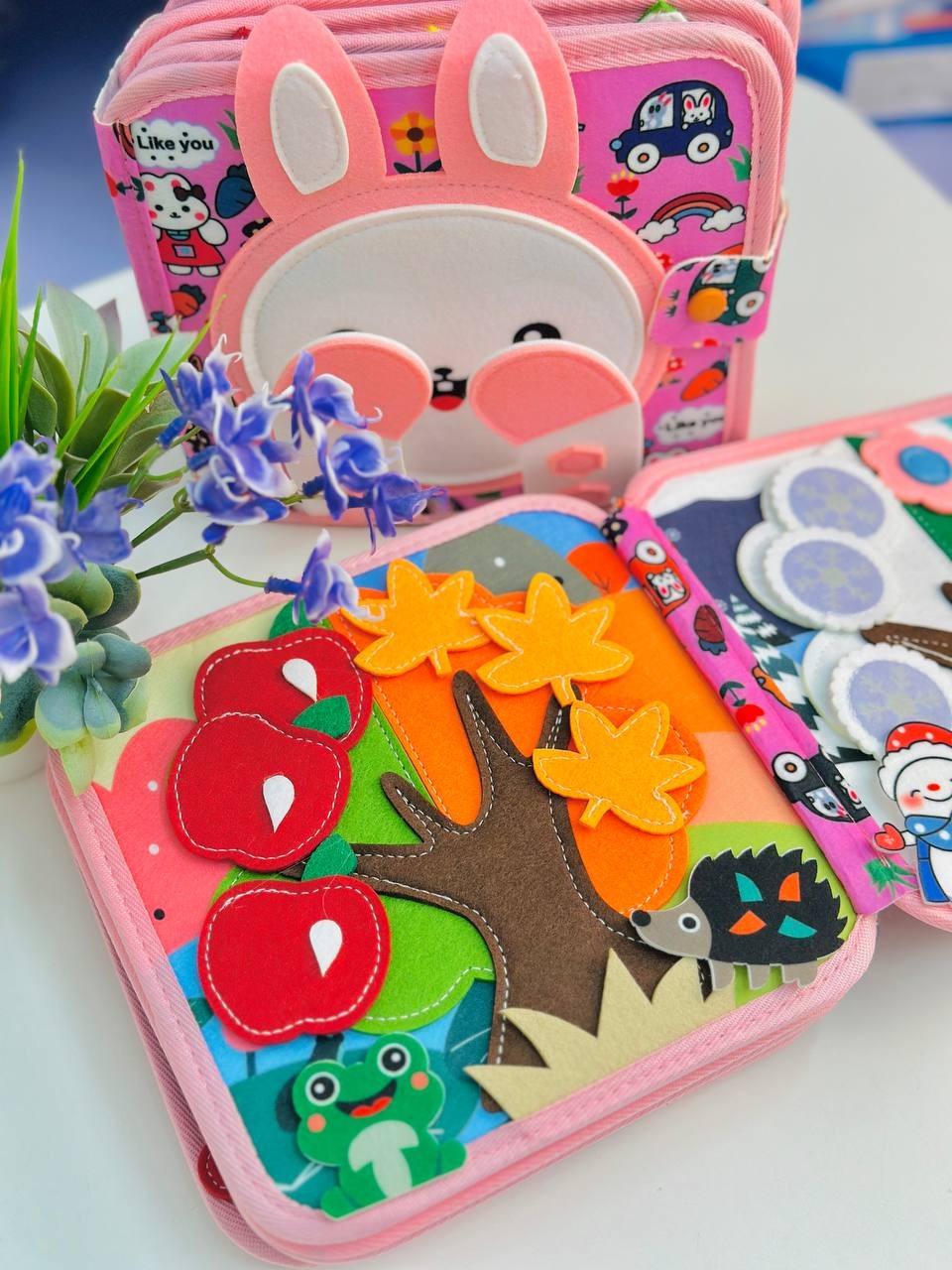 Книга на липучках интерактивная Монтессори фетровая развивающая от 1 года (2789497279) - фото 4