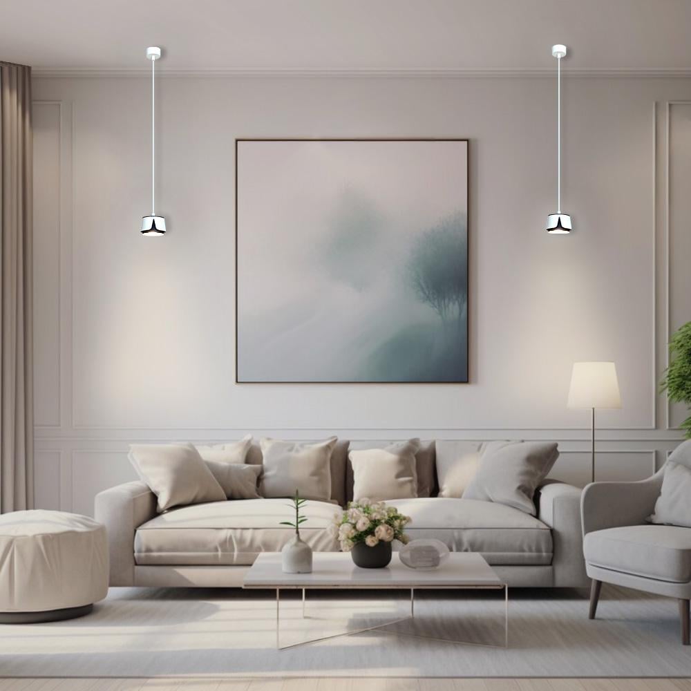 Світильник підвісний ESLLSE TELA R GX53 100x1000 мм Біло-чорний (10527) - фото 3