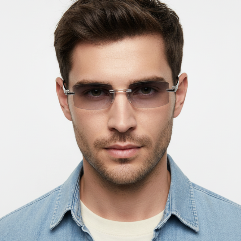 Очки мужские для зрения с серыми линзами и Blue Blocker-защитой С1 -1.75 (0505)