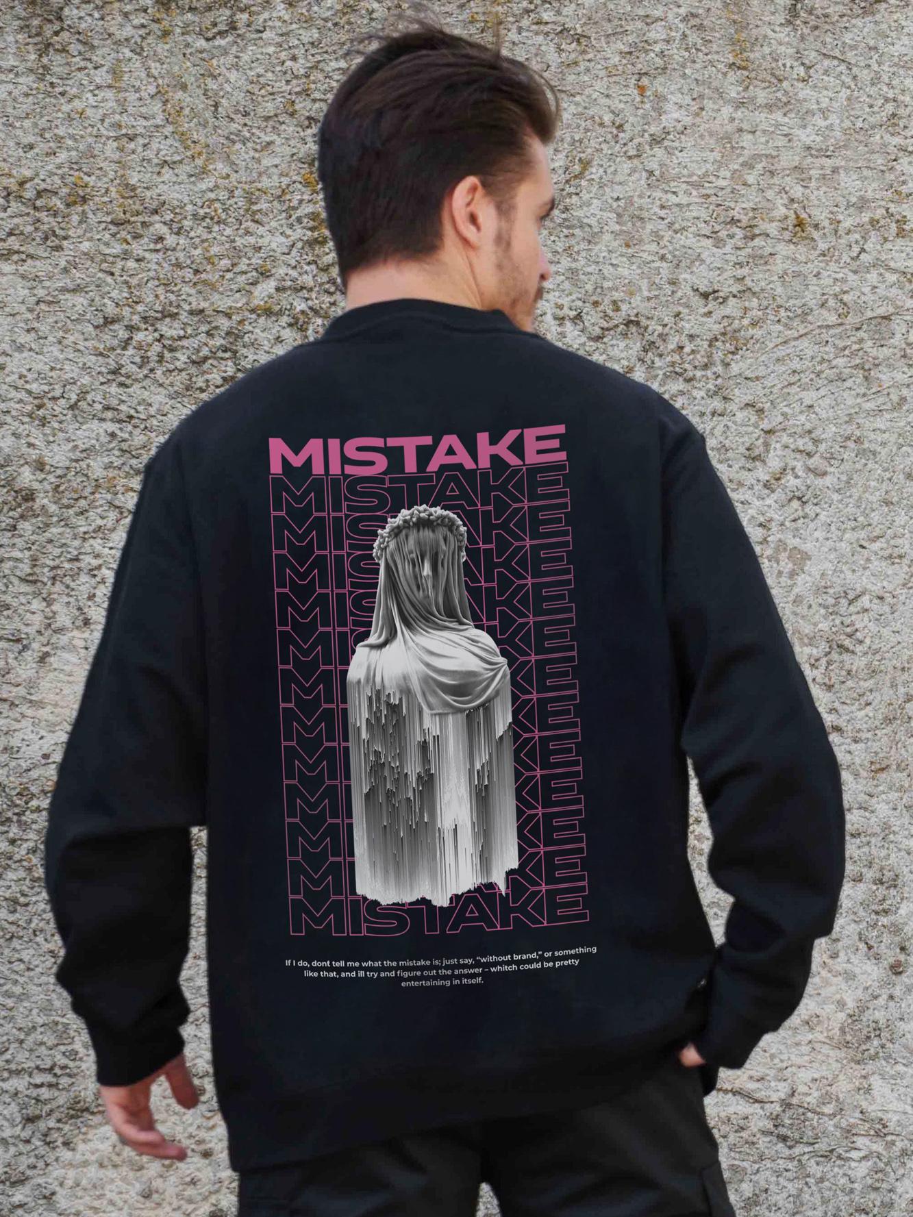 Світшот оверсайз з принтом Without Mistake 2XL/3XL Black (2XL/3XL8055632)
