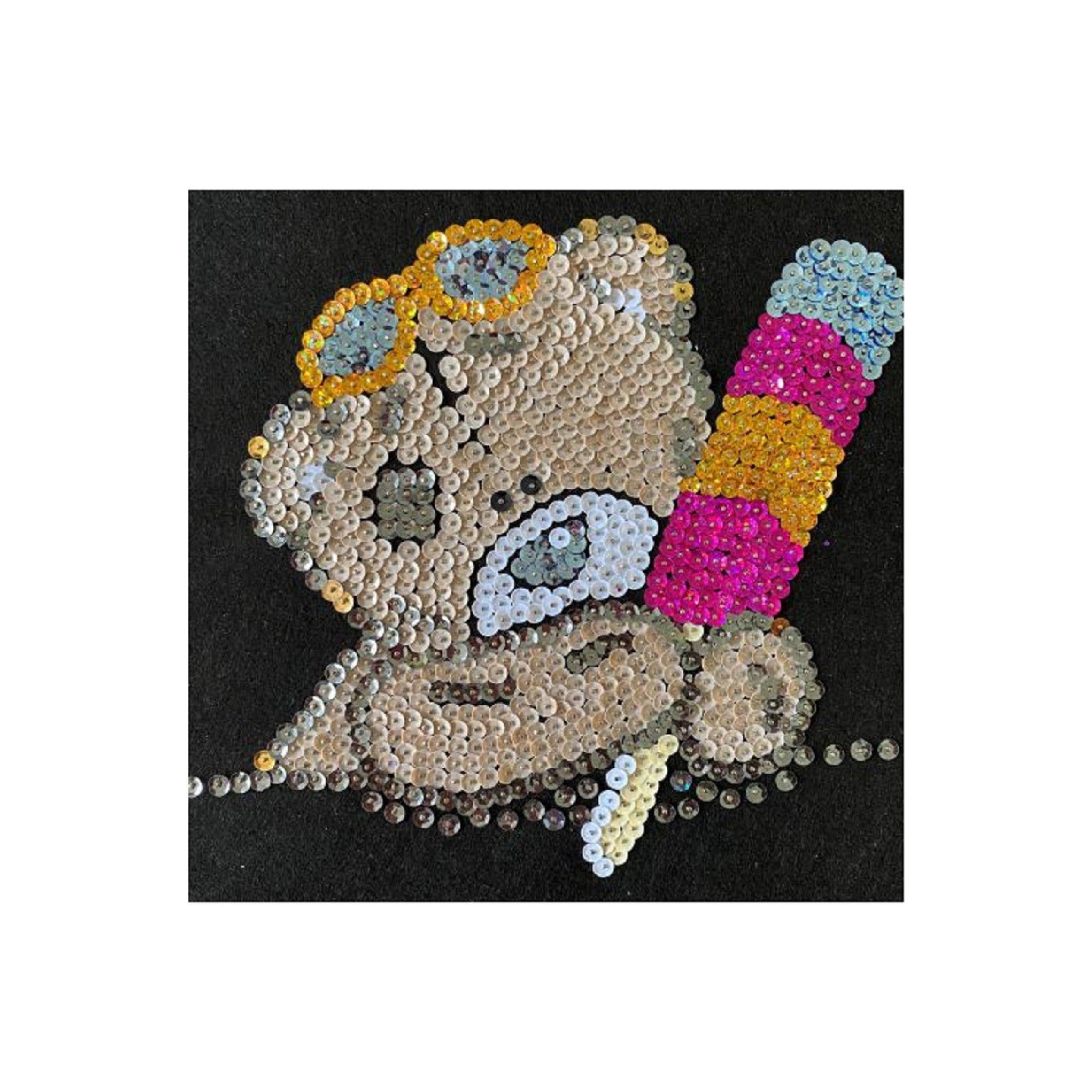 Набор для творчества картина из паеток Колібрі АРТ Мишка сладкоежка (АРТ 02-05)