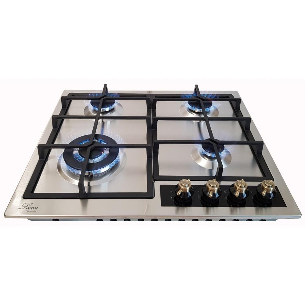 Варильна поверхня газова Luxor PGR 740 Rustic з вуголком Нержавіюча сталь (23930234) - фото 4