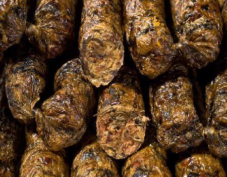 Лакомство для собак Bow wow Охотничьи колбаски с печенью гуся 50-58 см 12 шт./уп. (2038589826) - фото 2