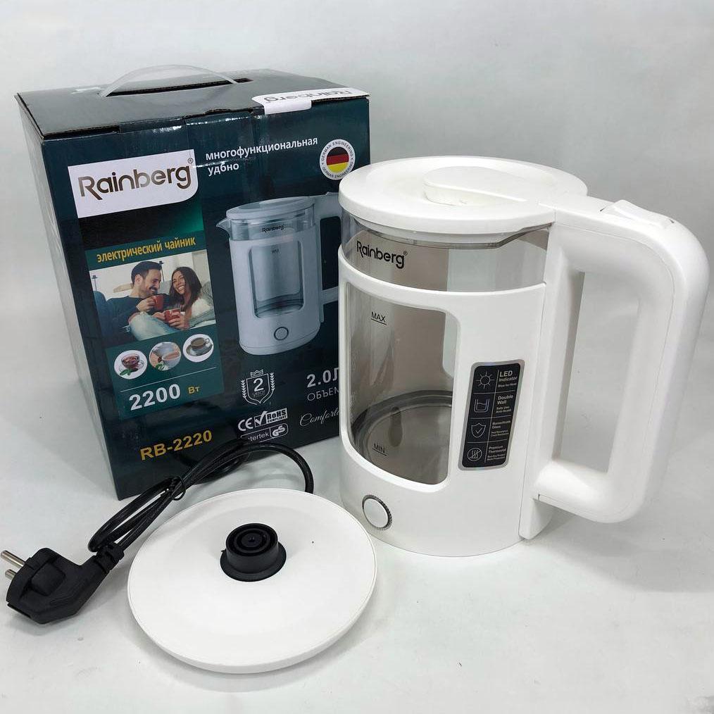 Електрочайник Rainberg RB-2220 2200 Вт 2 л Білий (266166) - фото 3 Електрочайник Rainberg RB-2220 2200 Вт 2 л Білий (266166) - фото 3