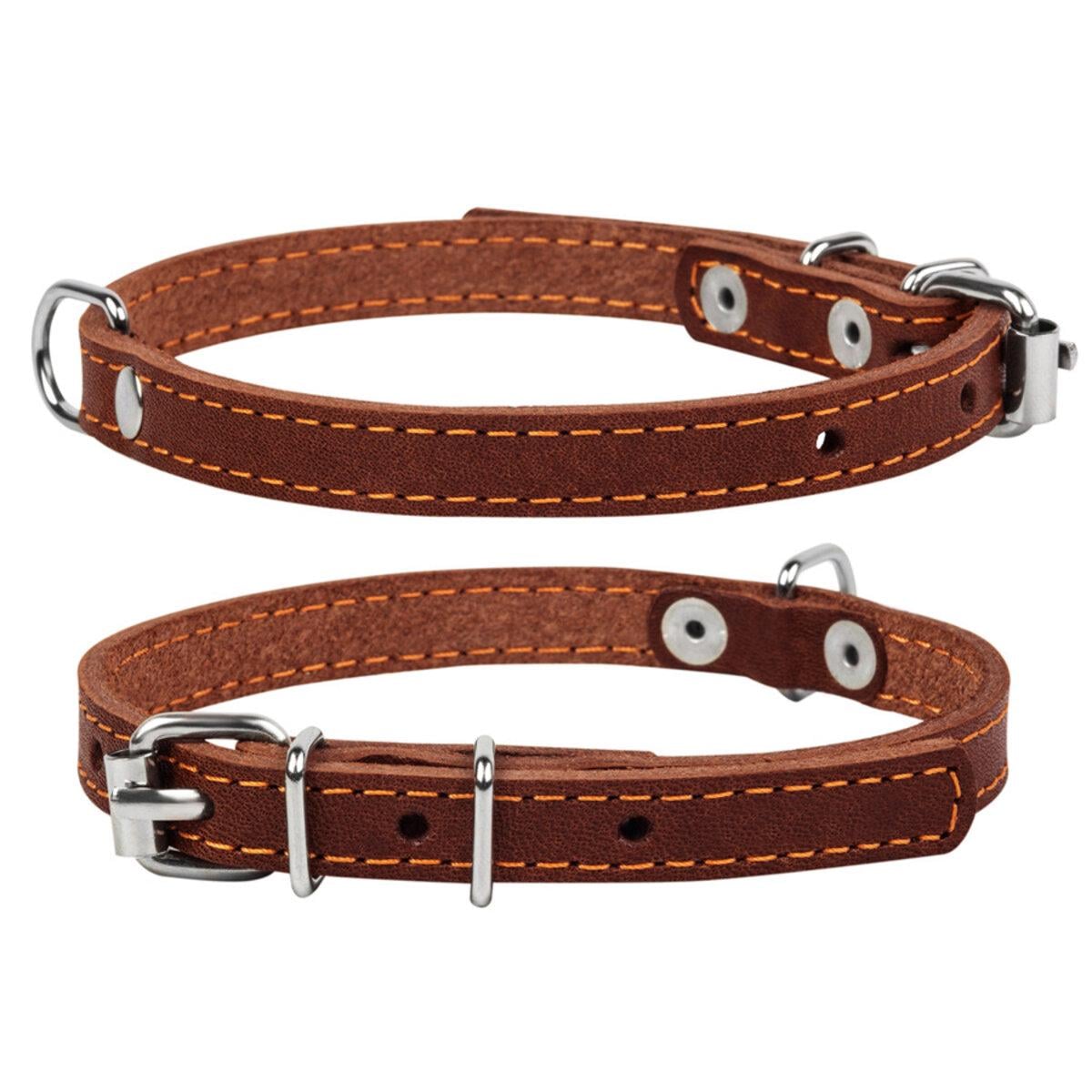 Ошейник одинарный Collar для кошек 10 мм/22-30 см Коричневый (00156)