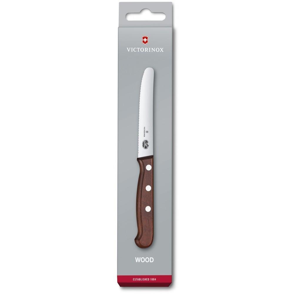 Кухонный нож для томатов Victorinox Wood Tomato and Table 11 см (5.0830.11G) - фото 4