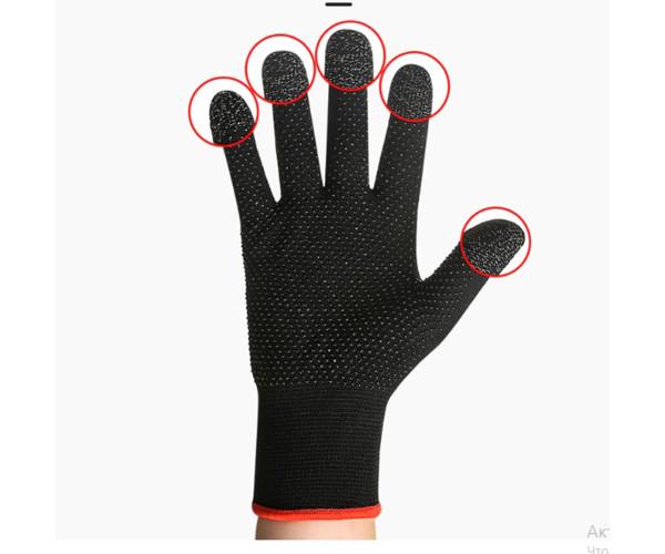 Рукавички Memo Gaming Glove для сенсорних екранів Black - фото 3