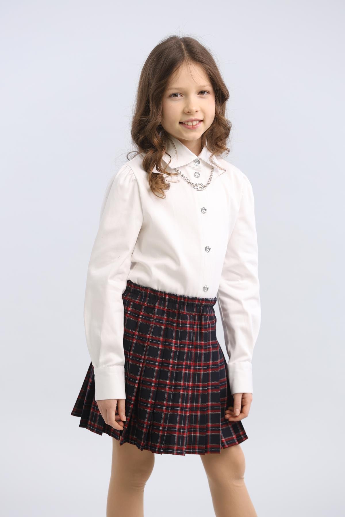 Блуза для дівчинки шкільна IRmAS 1208 164 см Молочний