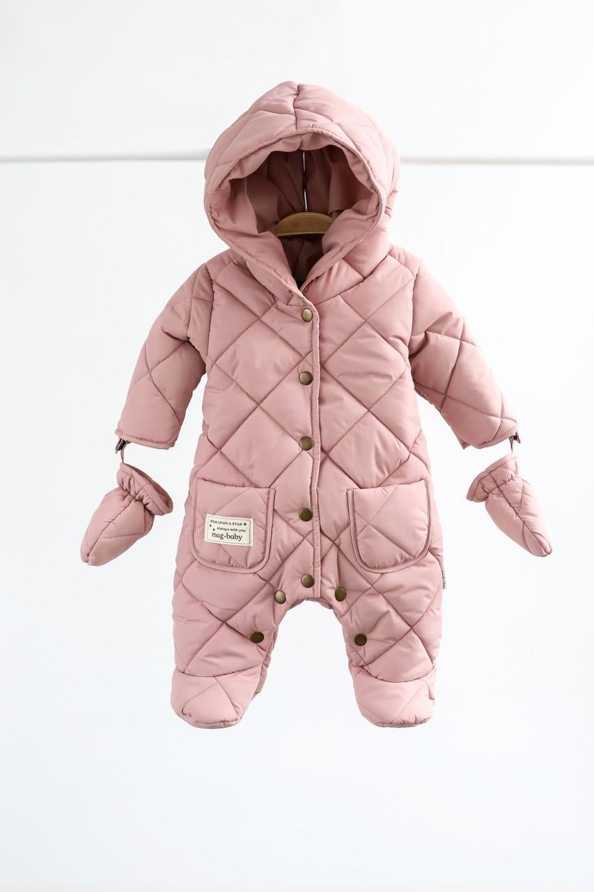 Комбінезон дитячий стьобаний Mag Baby Rum 62 см 0-3 міс. Пильна троянда (2487062913)