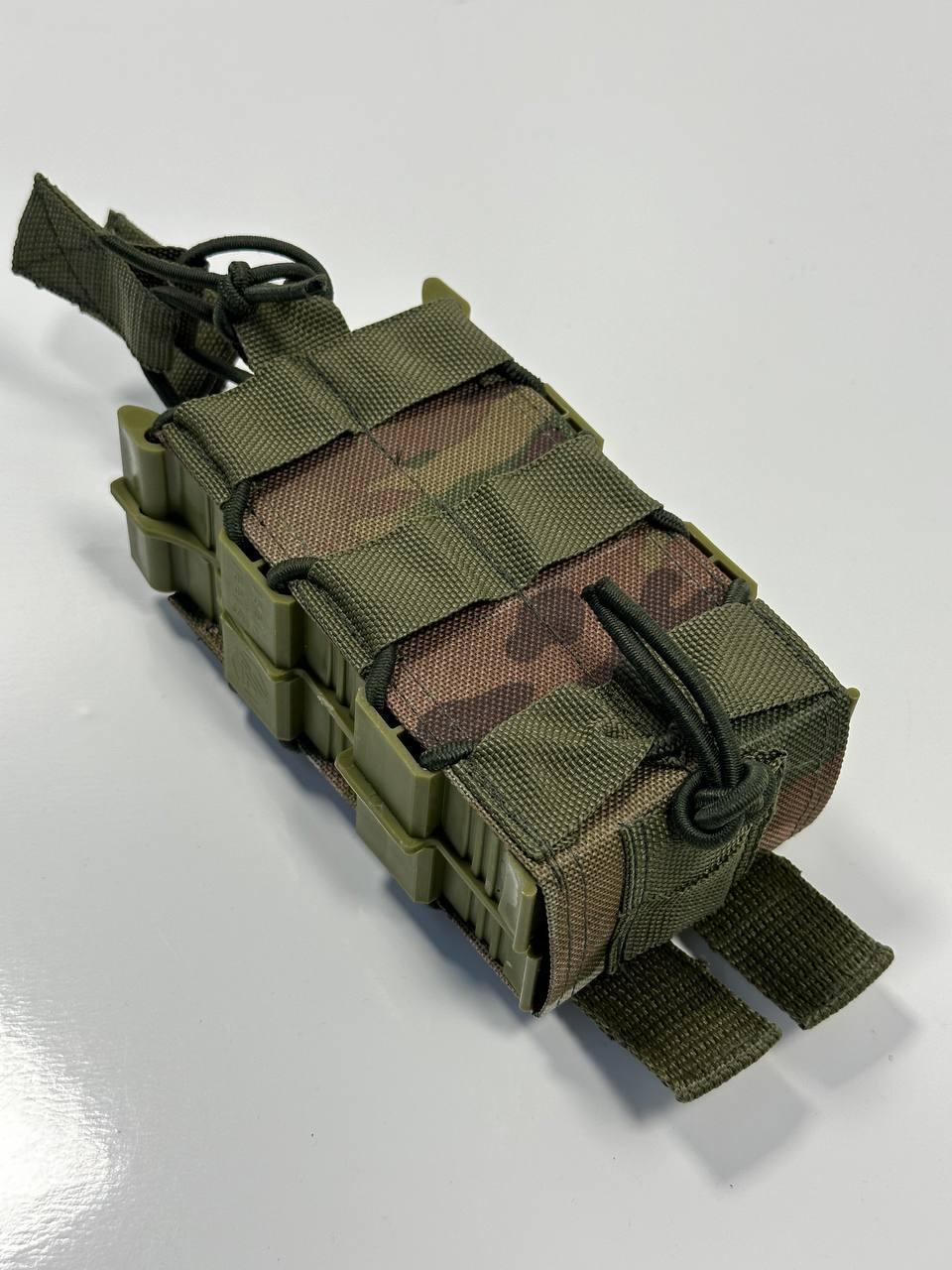 Подсумок двойной для магазинов АК MOLLE Oxford 600D Мультикам (2716550813)