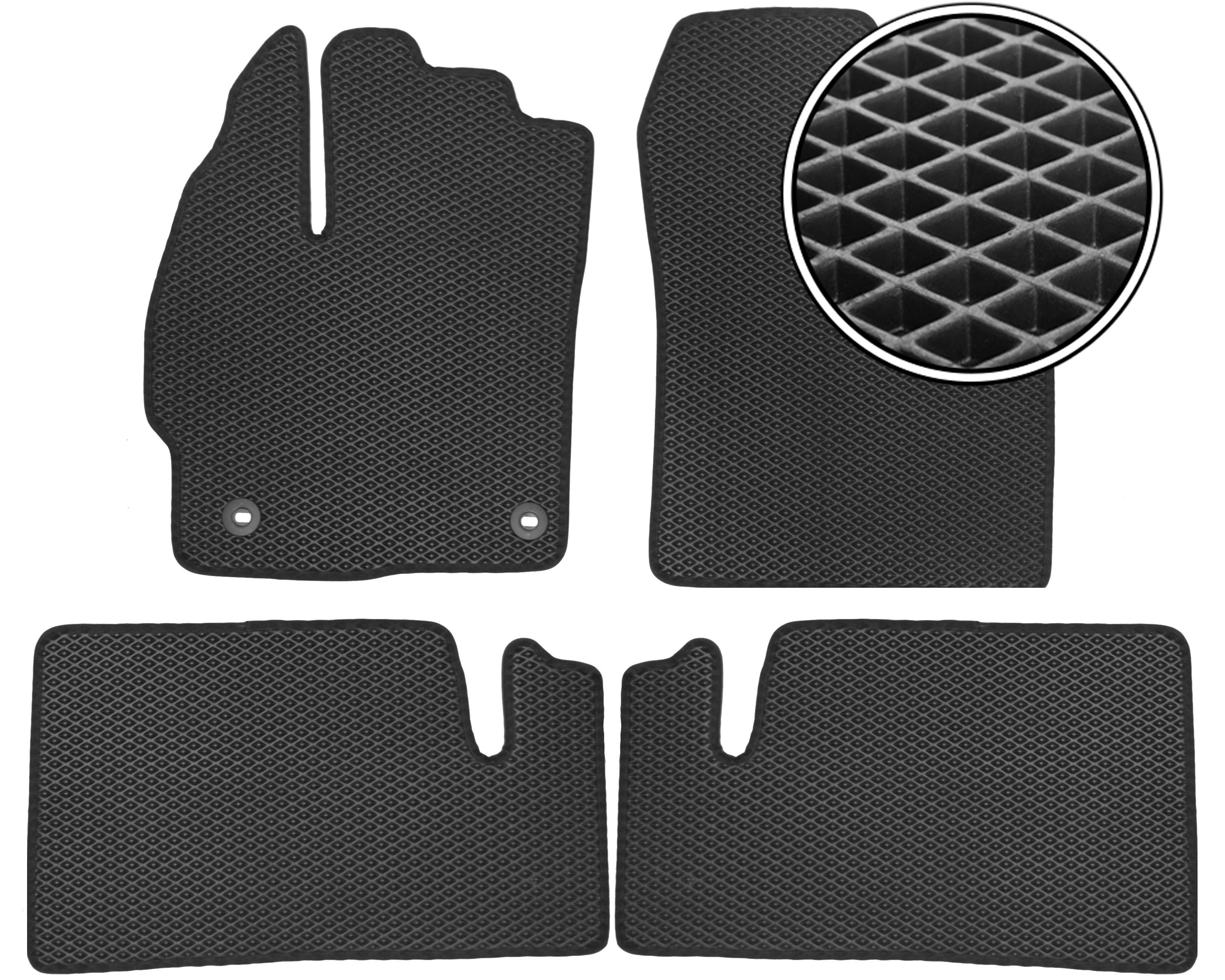 Коврики в салон для Toyota Prius '12-15 EVA-полимерные Черный (150624)