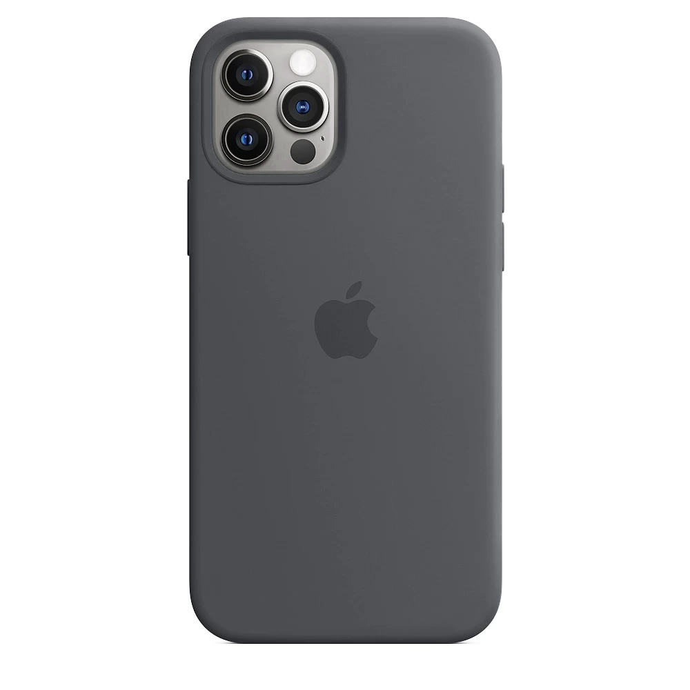 Силиконовый Чехол Накладка Silicone Case для iPhone 12/12 Pro Dark Gray - фото 2