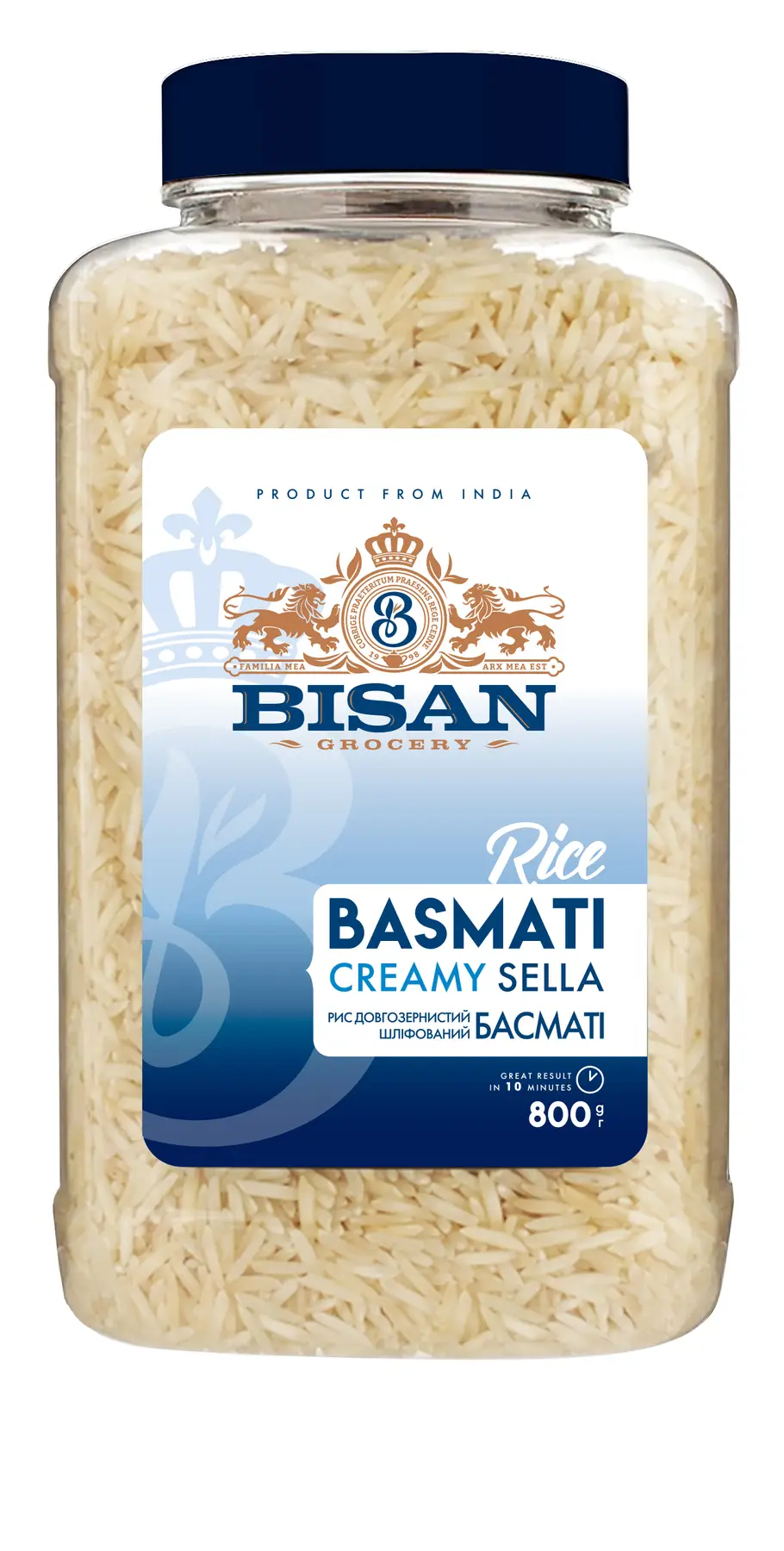 Рис Bisan Басмати Creamy Sella 800 г (4820186122787)