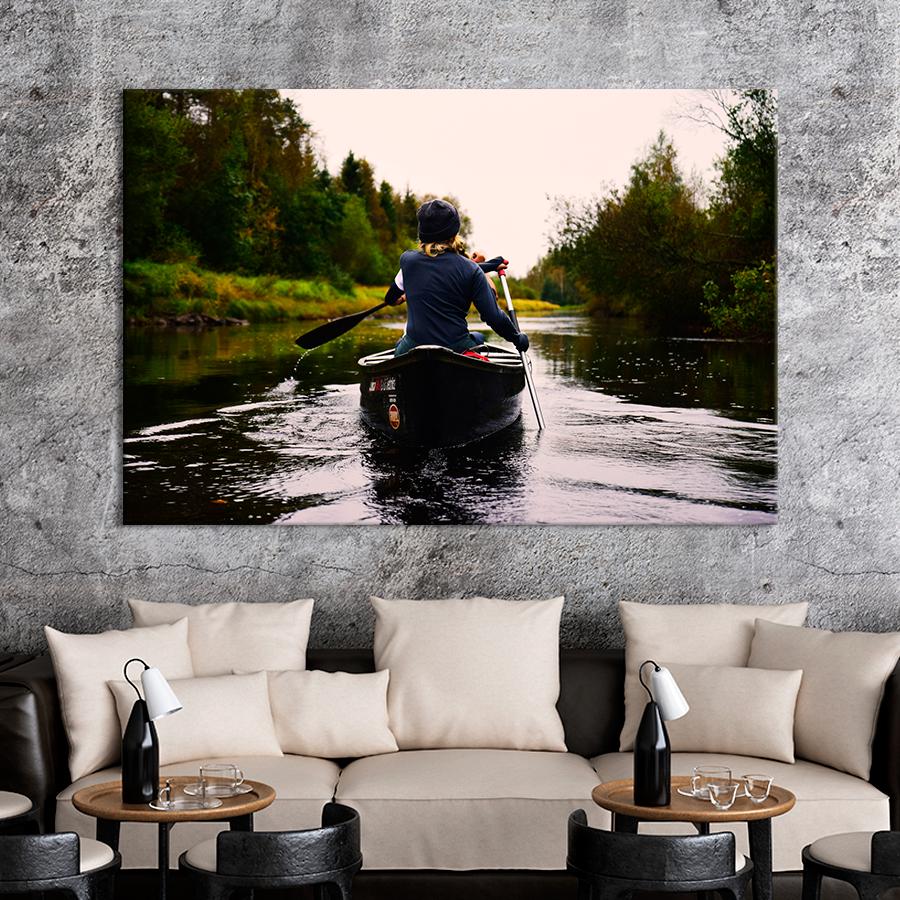Картина спорт Прогулка на байдарке 120x80 см (A1245-1)