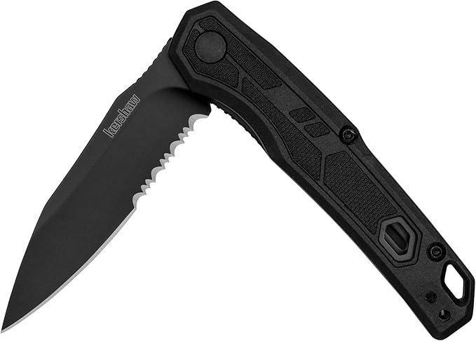 Ніж складаний кишеньковий Kershaw Appa із зазубринами та механізмом відкривання