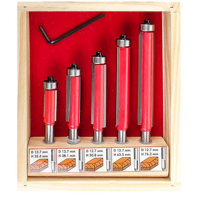 Набор кромочных фрез Intertool HT-0076 5 шт. (127869)