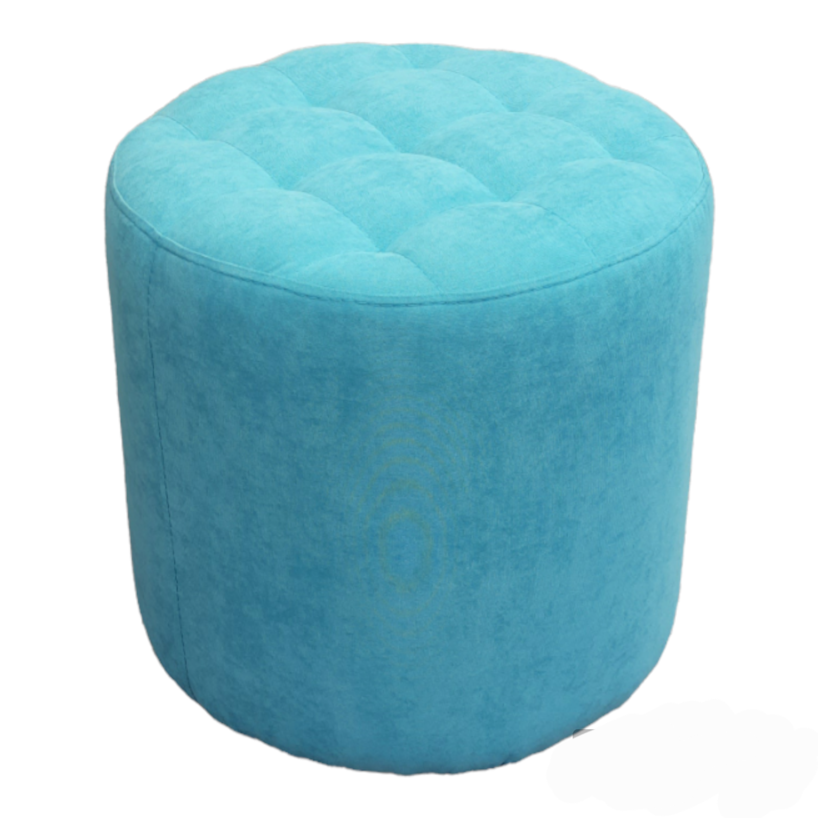 Пуф круглий Рондо велюр Акрі зі втяжками d 45 см h 45 см Бірюзовий - фото 1 Пуф круглий Рондо велюр Акрі зі втяжками d 45 см h 45 см Бірюзовий - фото 1