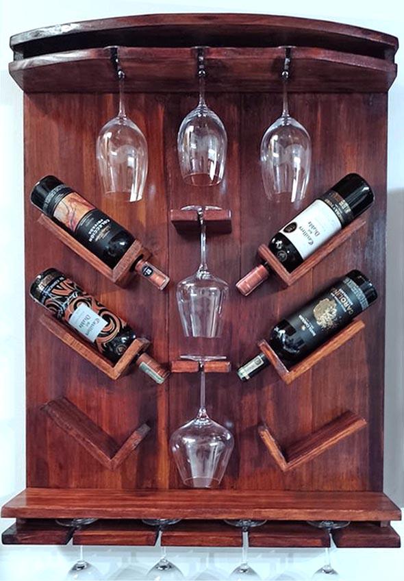 Полка для вина настенная из дерева Киташо Савоярди (ПНК-028715)