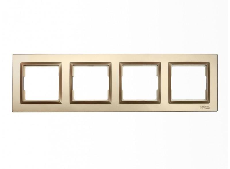 Рамка чотиримісна горизонтальна Luxel JAZZ 9624 Бронзовий (00000038464)