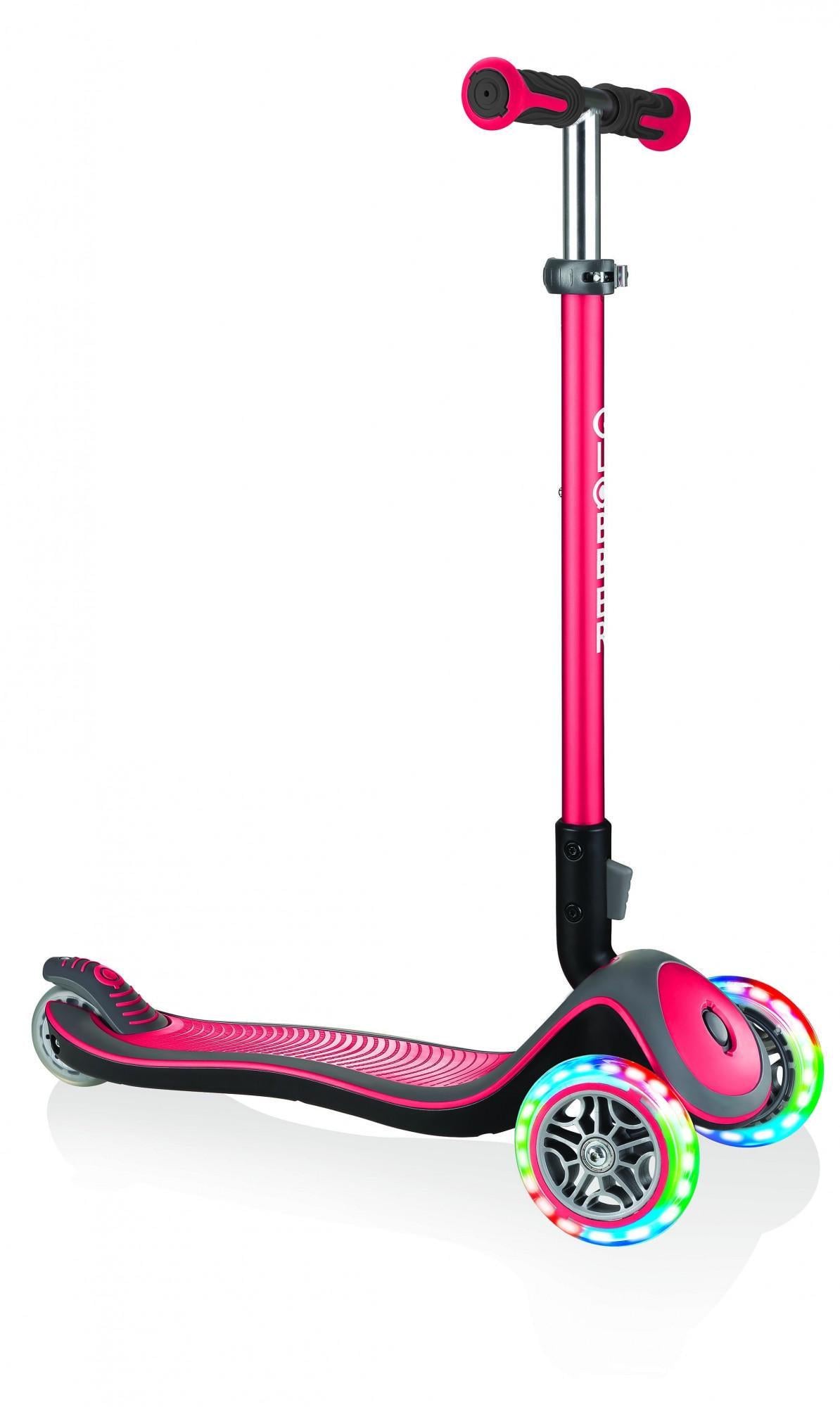 Самокат Globber Elite Deluxe колеса с подсветкой трехколесный до 50 кг Красный (444-402)