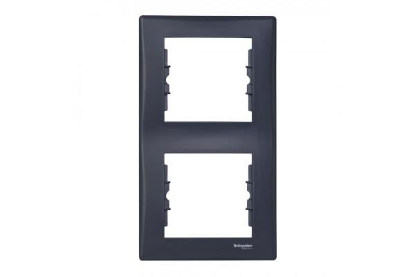 Рамка 2 пости вертикальна Schneider Electric SDN5801170 Sedna пластик Графітовий (11517290)