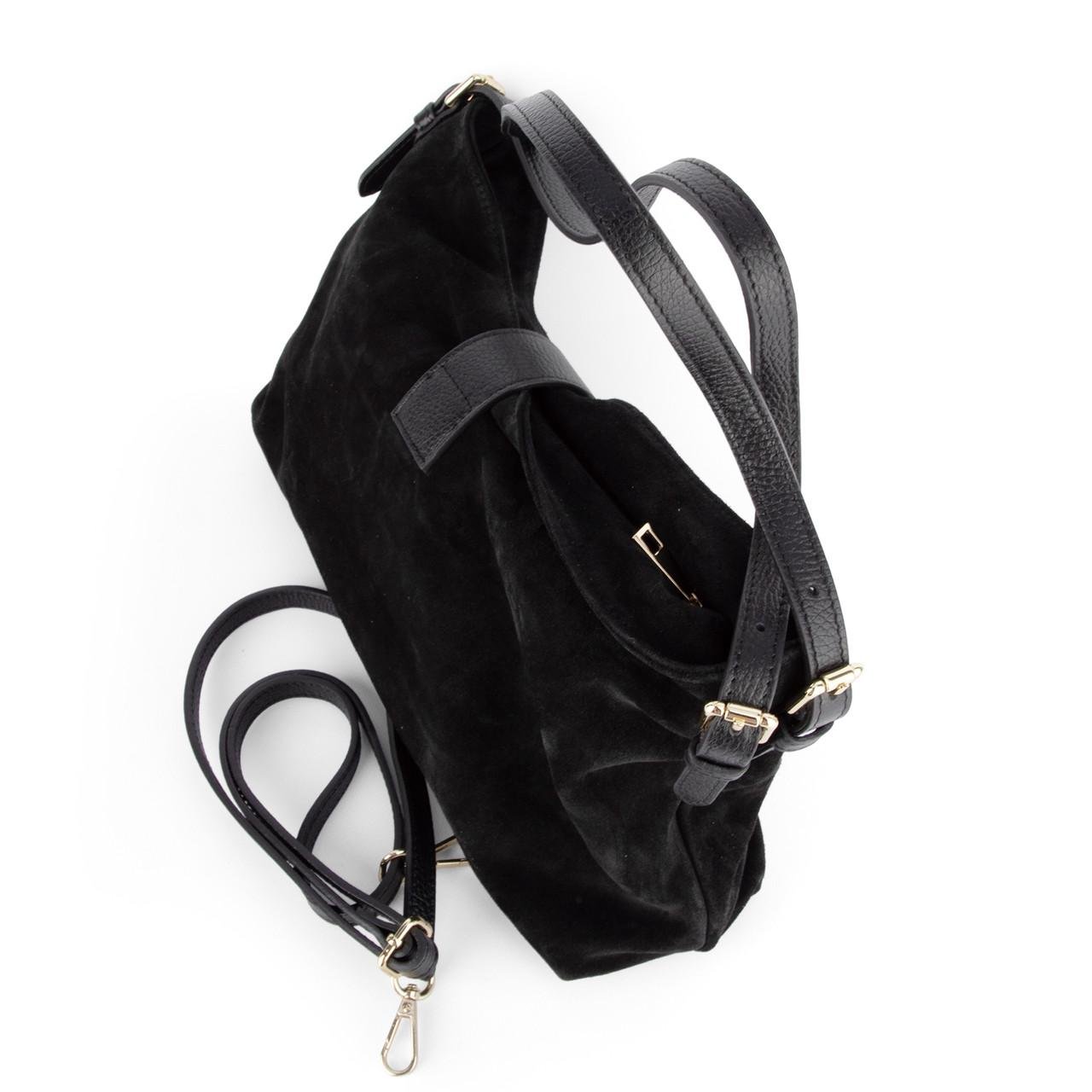 Сумка женская Virginia Conti замшевая (04034) Черный - фото 4