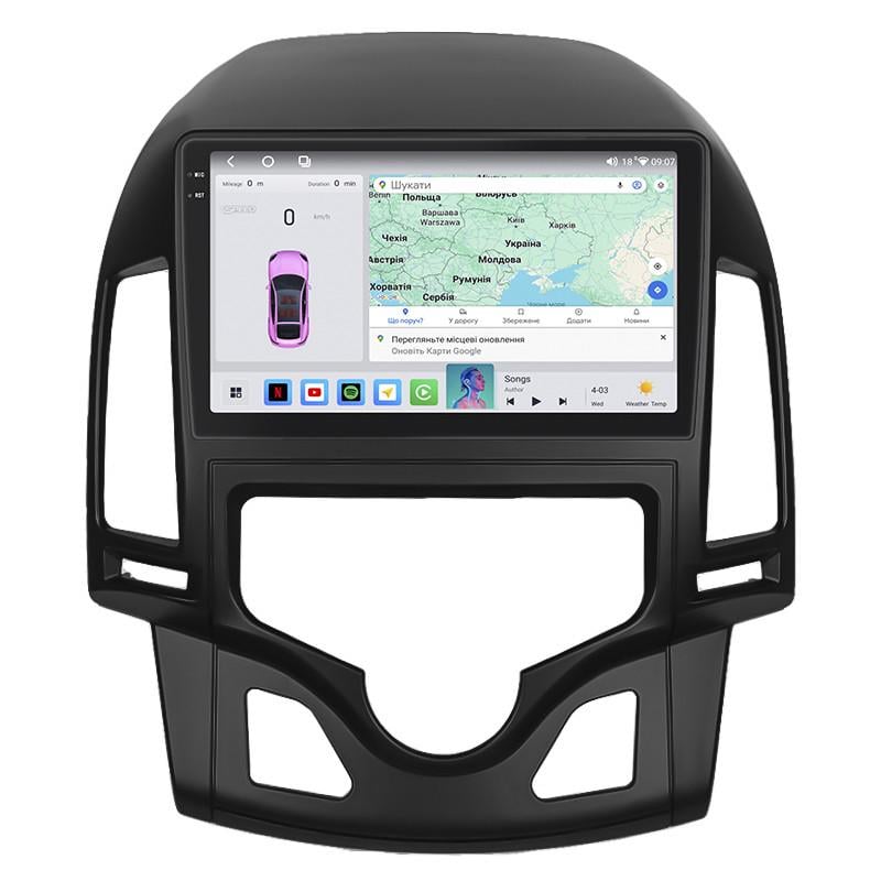 Автомагнитола штатная Lesko 4G/CarPlay/QLED/360°/GPS/Wi-Fi для Hyundai i30 I Рестайлинг 2010-2012 4/64Gb 9" (2318134986)