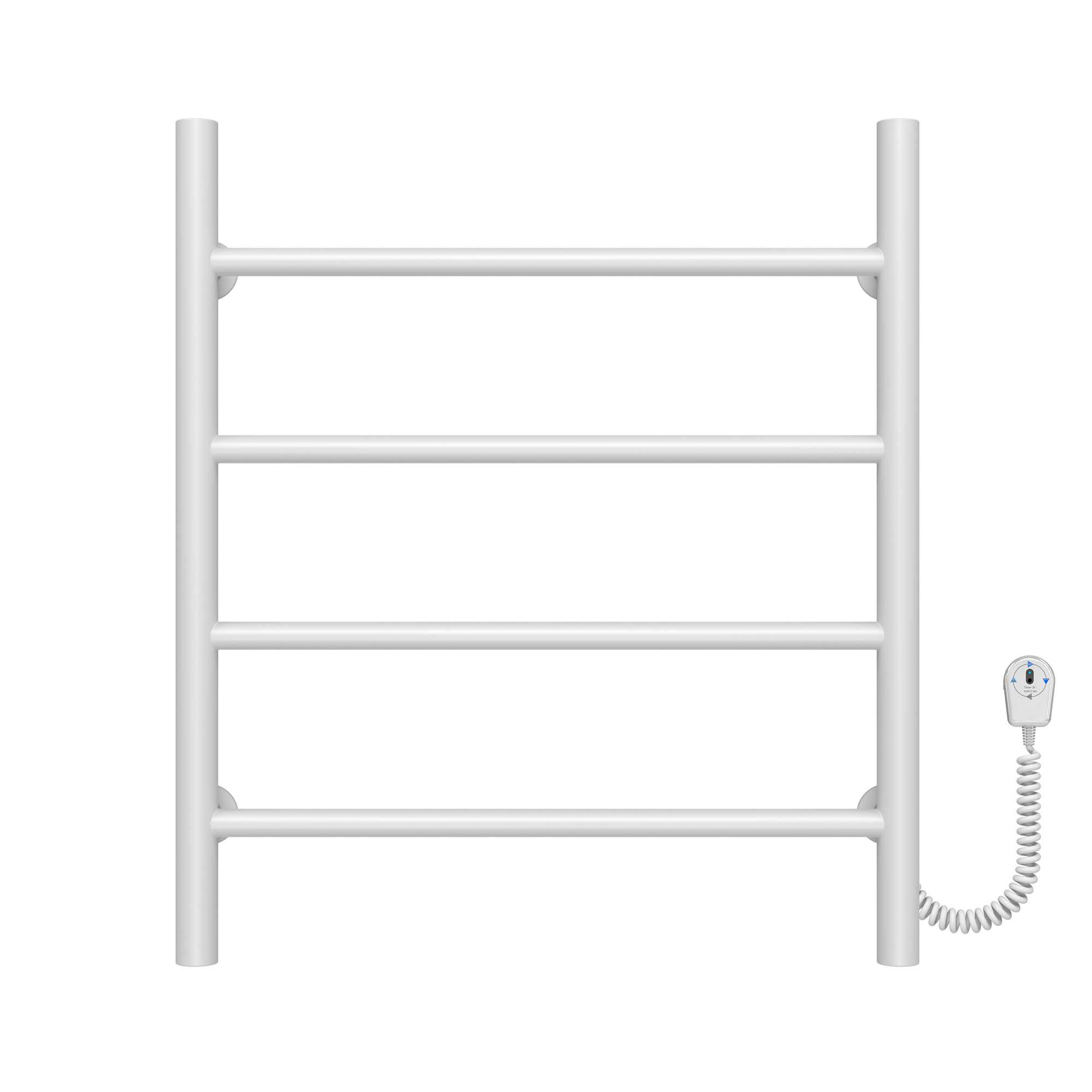 Полотенцесушитель электрический Deffi Орион П4 EF16 правое подключение нержавеющая сталь 500х600 мм Белый (C.OR.60.50.4.EWR5)