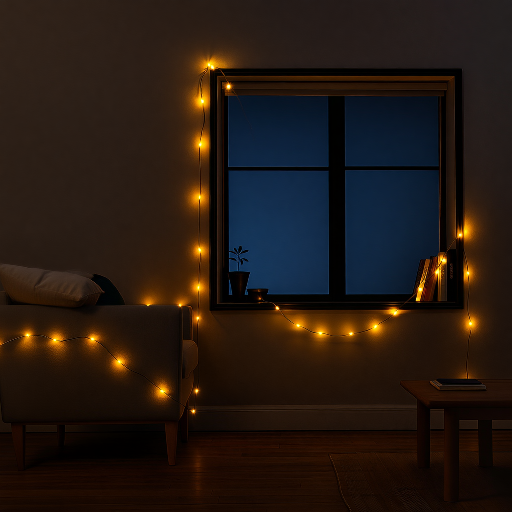 Гирлянда Нить 50 LED 6 м Желтый (W50LED6MBY)