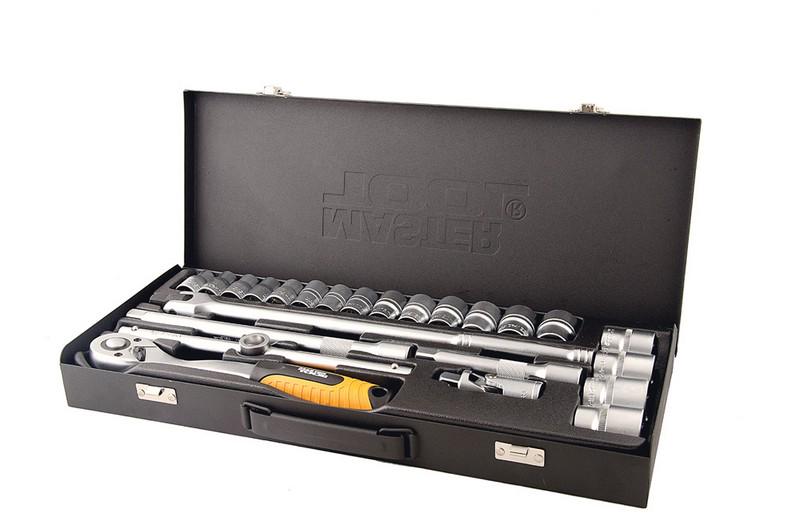 Набор насадок торцевых Mastertool Profi CrV 1/2 10-32 мм 24 шт. (78-4124)