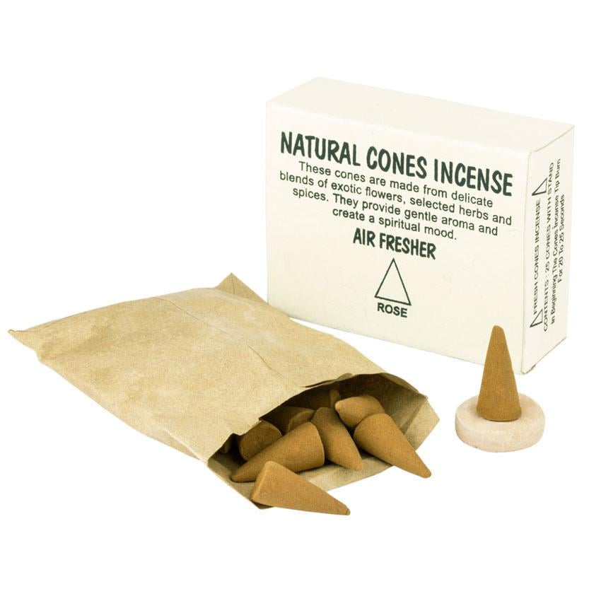 Благовония Непальские конусные Роза 25 конусов с подставкой 9,3х7х3,3 см (27867)