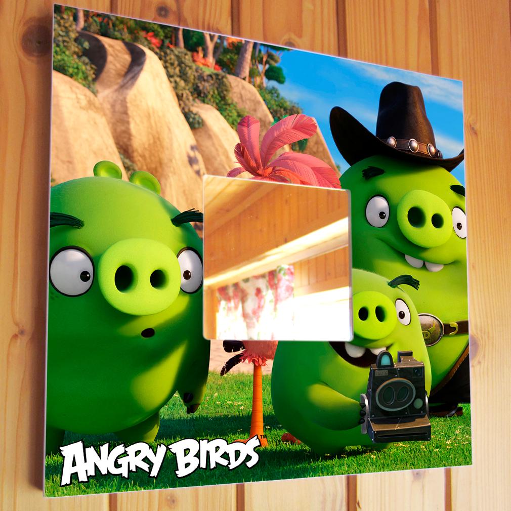 Зеркало декоративное Герои мультфильма "Angry Birds" 260х260 мм (M00777) Зеркало декоративное Герои мультфильма "Angry Birds" 260х260 мм (M00777)