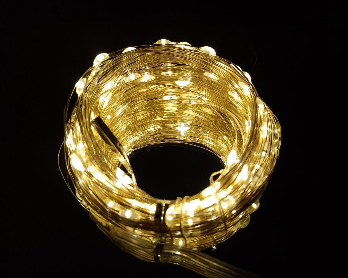 Гірлянда від USB світлодіодні краплі 20 м 200 LED 8 режимів з пультом Теплий білий - фото 2 Гірлянда від USB світлодіодні краплі 20 м 200 LED 8 режимів з пультом Теплий білий - фото 2