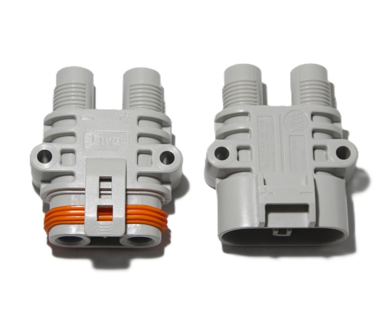 Разъем питания силовой герметичный 2pin 120А комплект Серый (2459817457) - фото 3