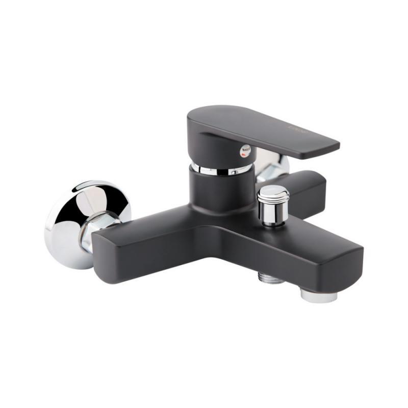 Смеситель для ванны Brinex 35B 006 настенный BRIN35B006 Хром/Черный (79686)