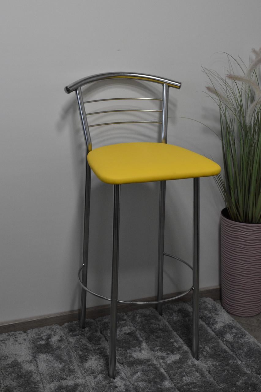 Барний стілець Маркос Хокер 47х48х97 см Жовтий/Хром (29519050)