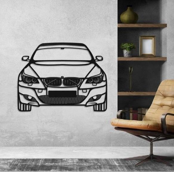 Декор настенный в стиле минимализм деревянное Decart BMW E60 M5 на кухню гостиную и спальню 70х53 см