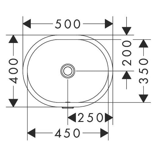 Умивальник врізний Hansgrohe Xuniva U 60153450 450x350x130 мм Білий (257635) - фото 6
