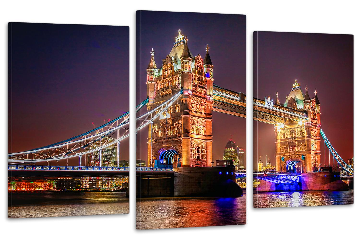 Модульная картина в гостиную/спальню Тауэрский мост 70х130 см (Art-652_3)