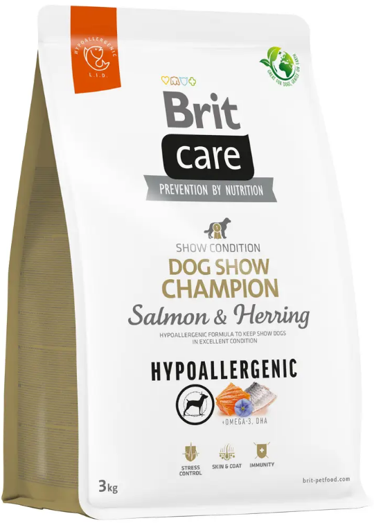 Корм для собак Brit Care Dog Hypoallergenic Dog Show Champion з лососем 3 кг (1821030989)