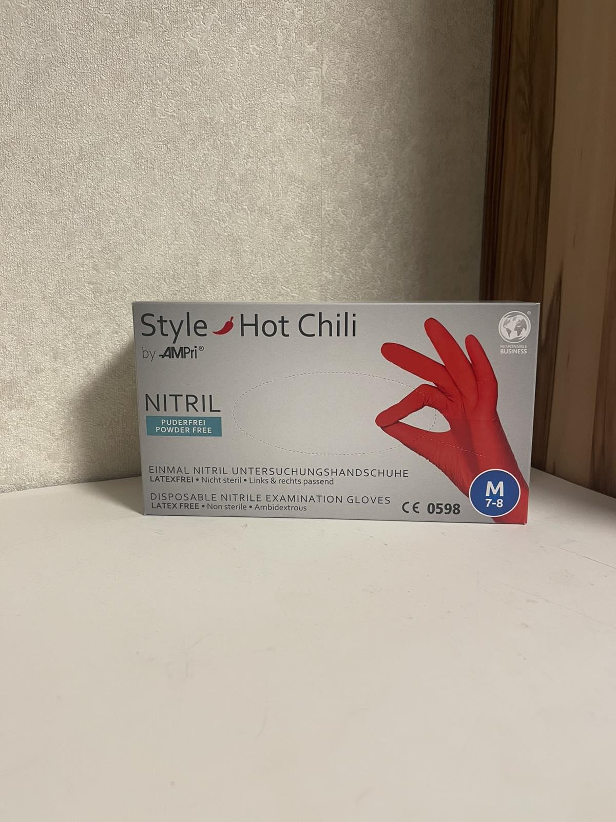 Перчатки нитриловые AMPri Style Hot Chili M 100 шт. (28164016)