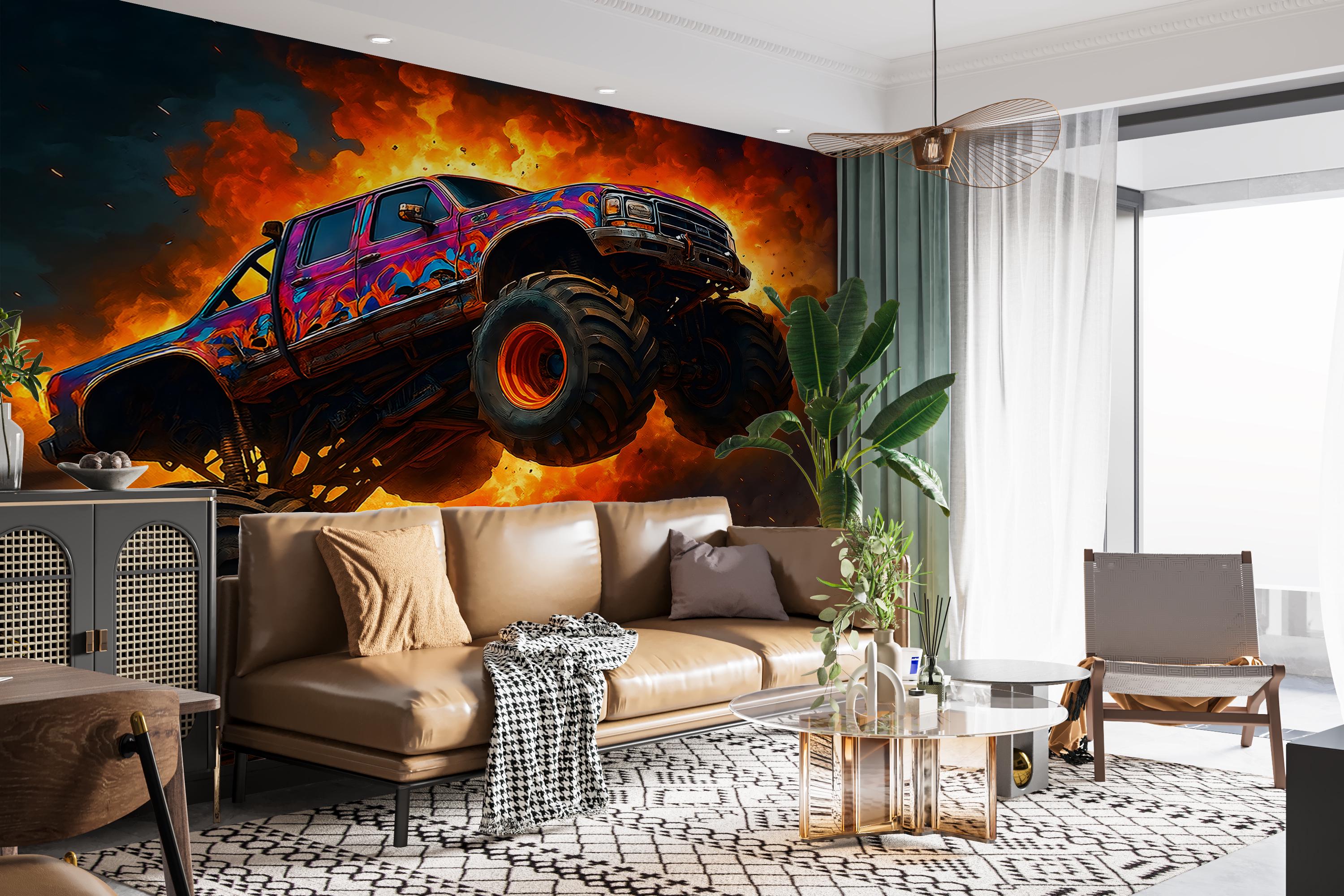 Фотообои флизелиновые Upstream Монстр-трак: пламя опасности 120х180 см (S5CAR-035/2) - фото 7