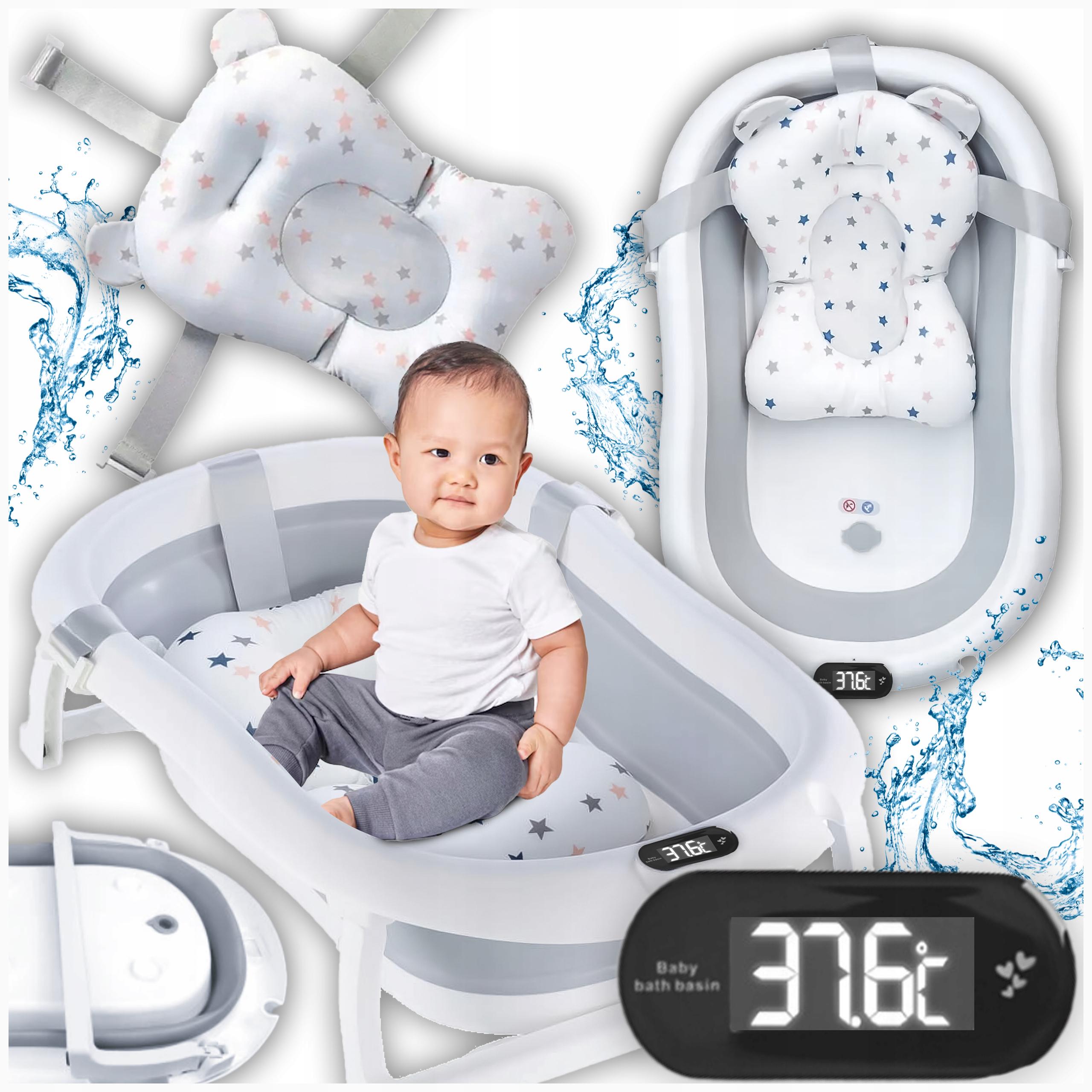 Детская ванночка складная Hanert KinderBad Grey с подушкой и термометром - фото 7 Детская ванночка складная Hanert KinderBad Grey с подушкой и термометром - фото 7