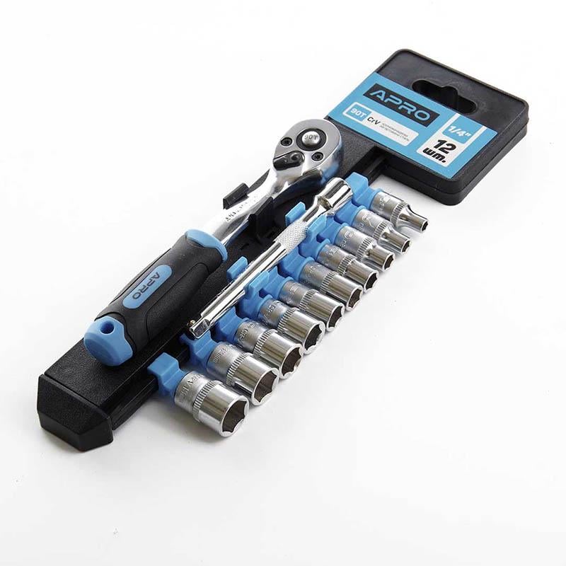 Комплект насадок APRO CrV ¼ 90Т 12 шт. (9288) - фото 3 Комплект насадок APRO CrV ¼ 90Т 12 шт. (9288) - фото 3